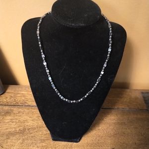 Hematite necklace 17"